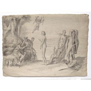 The Judgment Of Paris - Pen Drawing Circa 1800