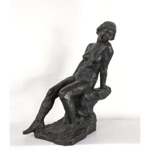 Nu assoupi - bronze 1954 par Takashi Mine 1913-2003