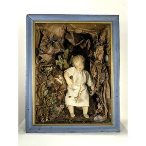 Baby Jesus In Wax - Work Of Carmelites, Late 19th Century