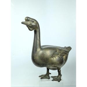 A Chinese Goose - Bronze 1930-50 Japan