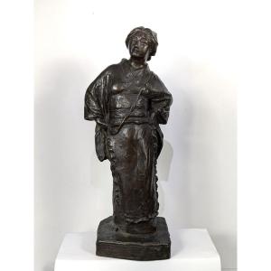 Une okâ-san - bronze 60cm par Seibo Kitamura 1884-1987  # 764