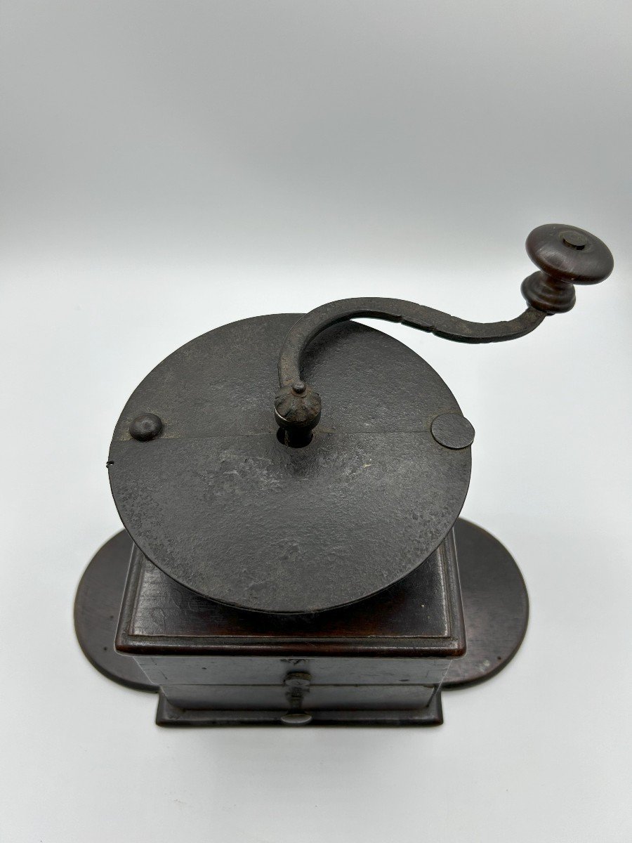 Walnut And Iron Coffee Grinder-photo-1