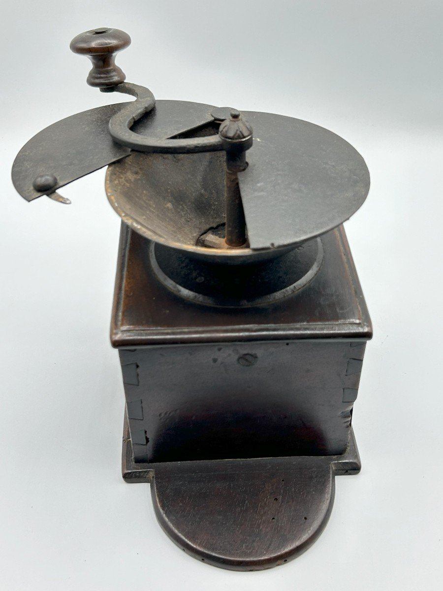 Walnut And Iron Coffee Grinder-photo-4