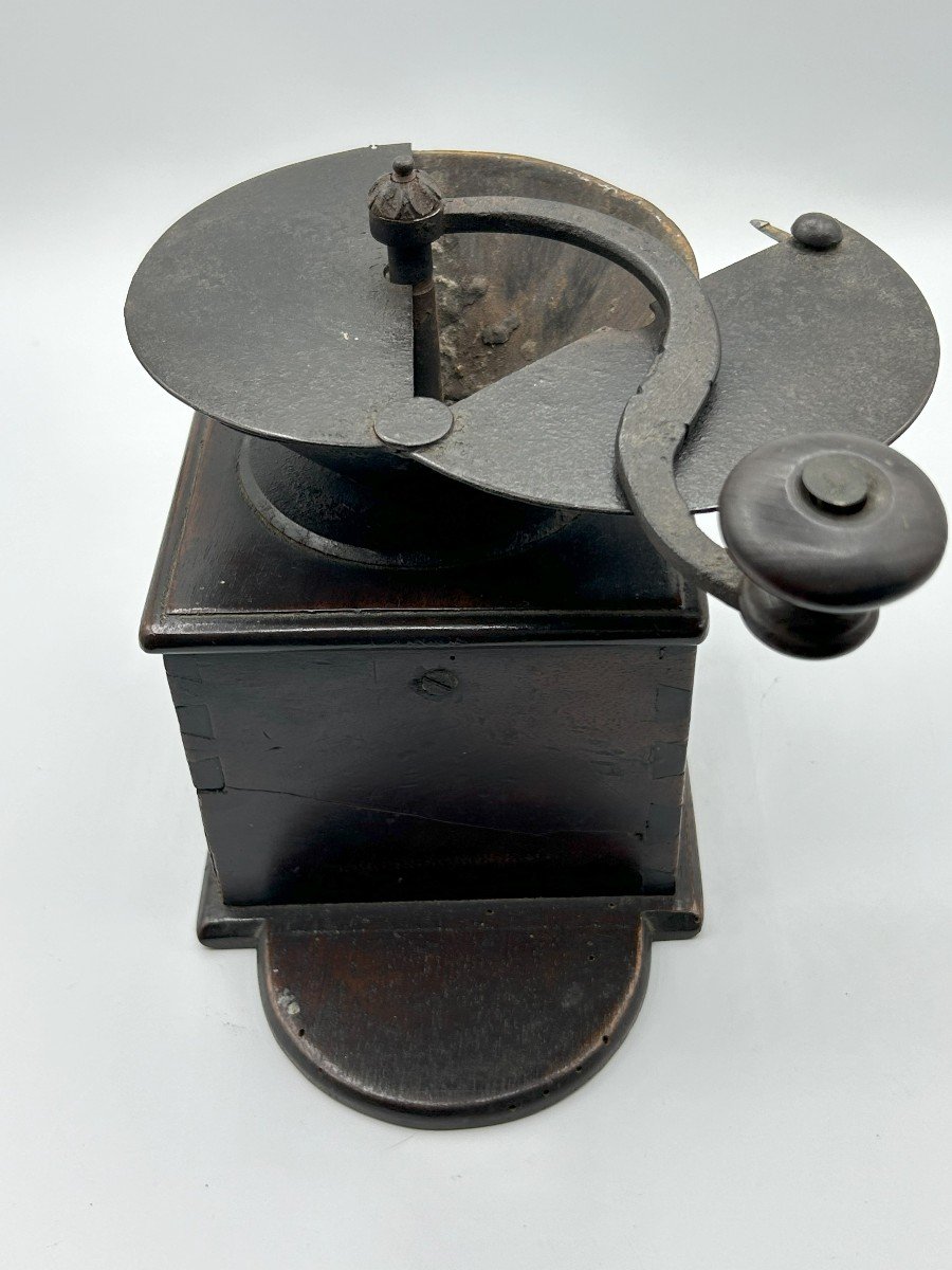 Walnut And Iron Coffee Grinder-photo-5