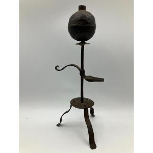 Forged Iron Oil Lamp