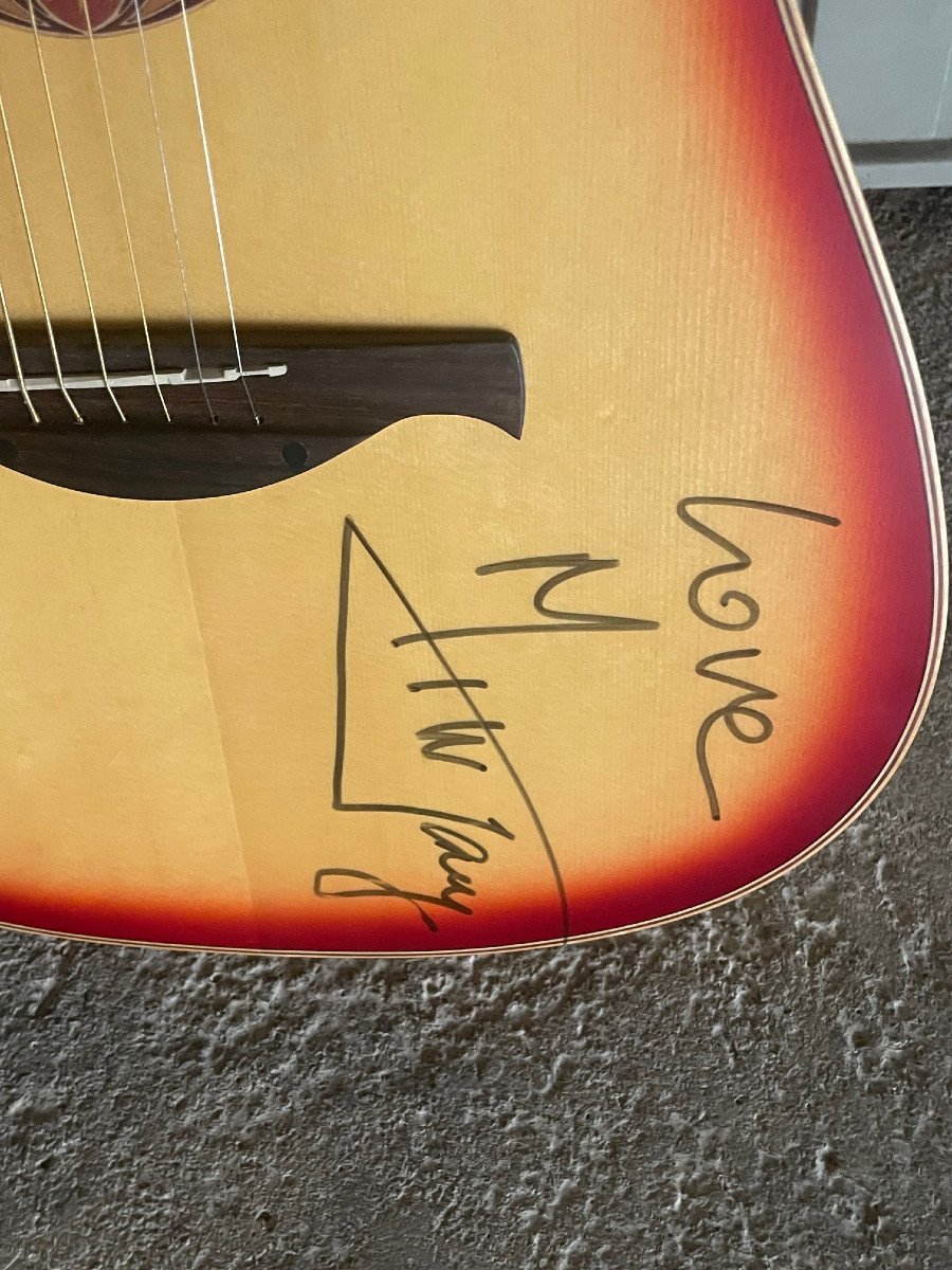 Guitar Signed By Mick Jagger-photo-2