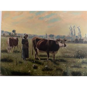 La bergère et ses vaches