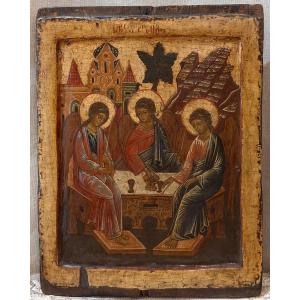 Old Russian Icon 'trinite Angelique'