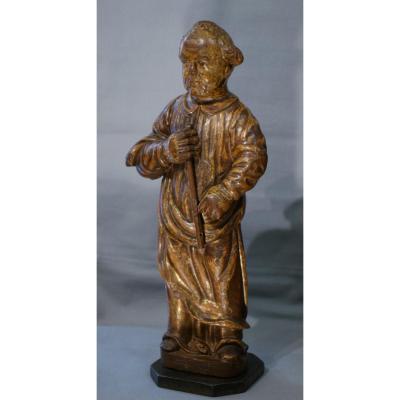 Wooden Statue Dore '' Saint '