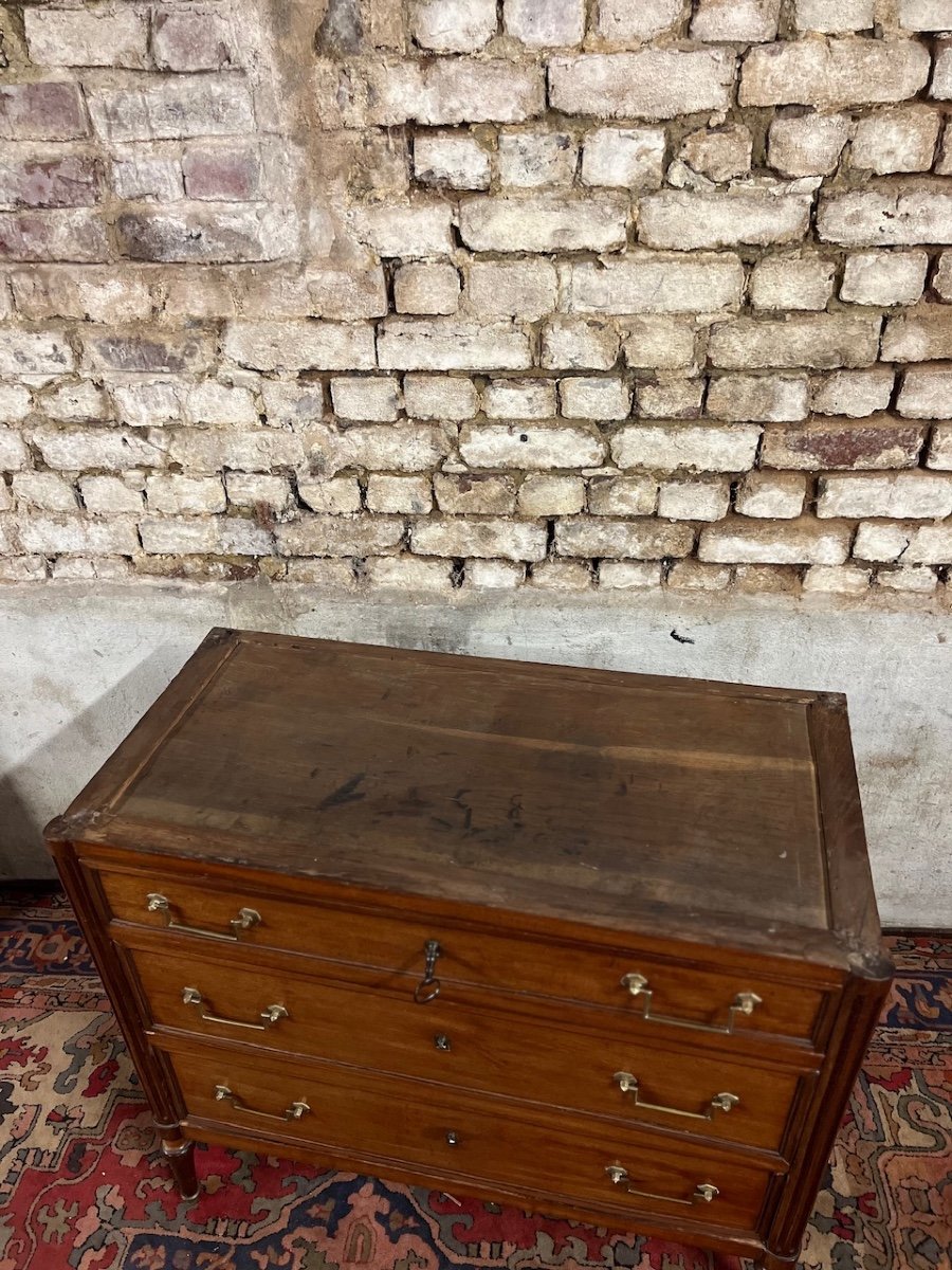 Commode En Acajou D’époque Louis XVI XVIII Eme Siècle -photo-7