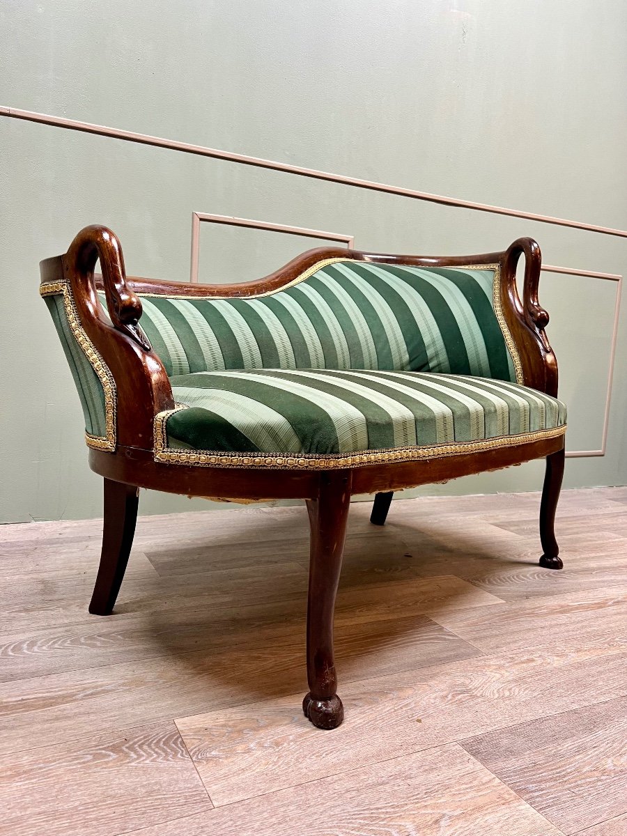 Mahogany Daybed With Swan Neck Empire Style 19th Century -photo-2