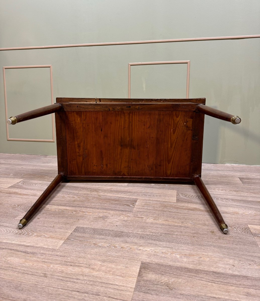 Flat Mahogany Desk From Directoire Period XVIII Eme Century -photo-5