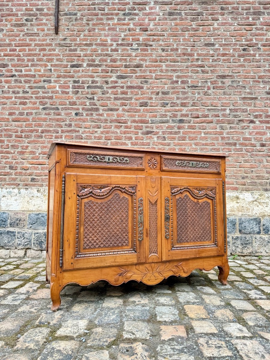 Buffet Provençal En Noyer D’époque Louis XV XVIII Eme Siècle 