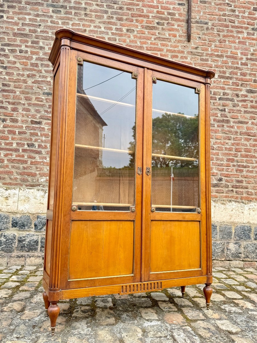 André Mailfert Louis XVI Style Mahogany Showcase Stamped -photo-2