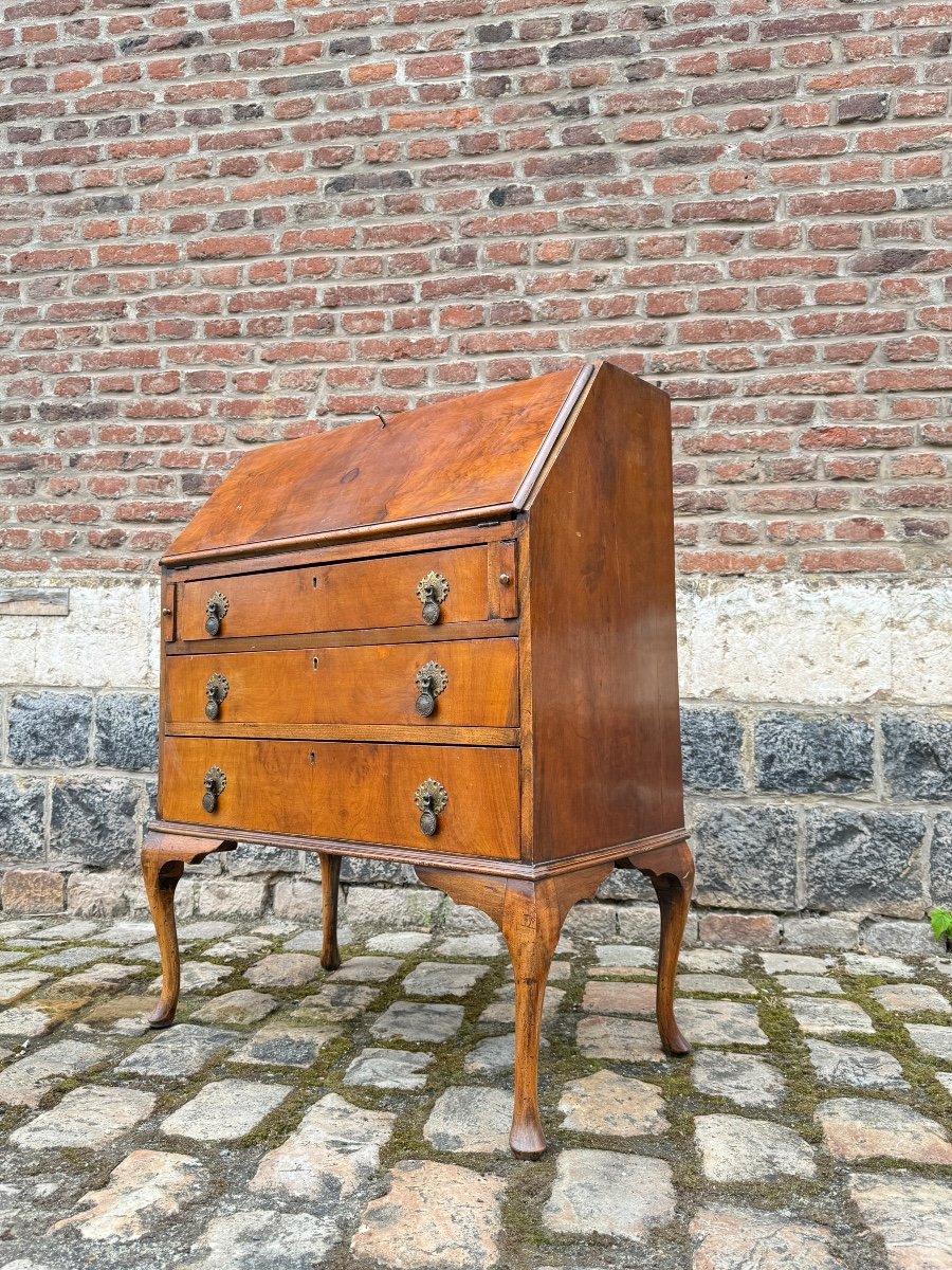 Chippendale Style Walnut Sloping Desk -photo-4