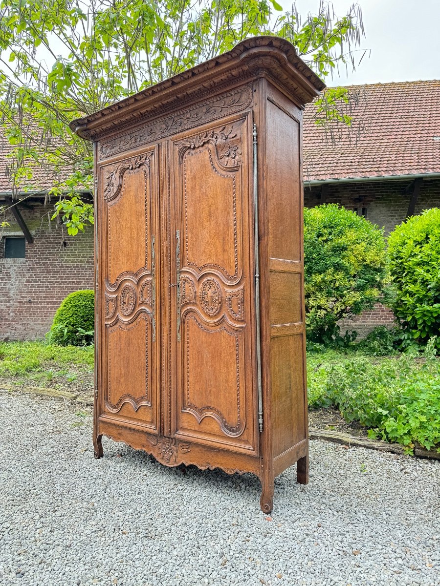 Armoire Normande En Chêne XVIII Eme Siècle -photo-2