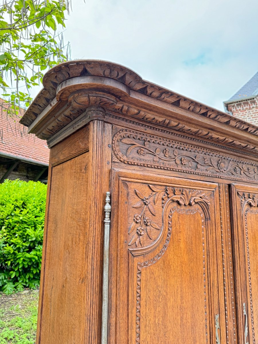 Armoire Normande En Chêne XVIII Eme Siècle -photo-4