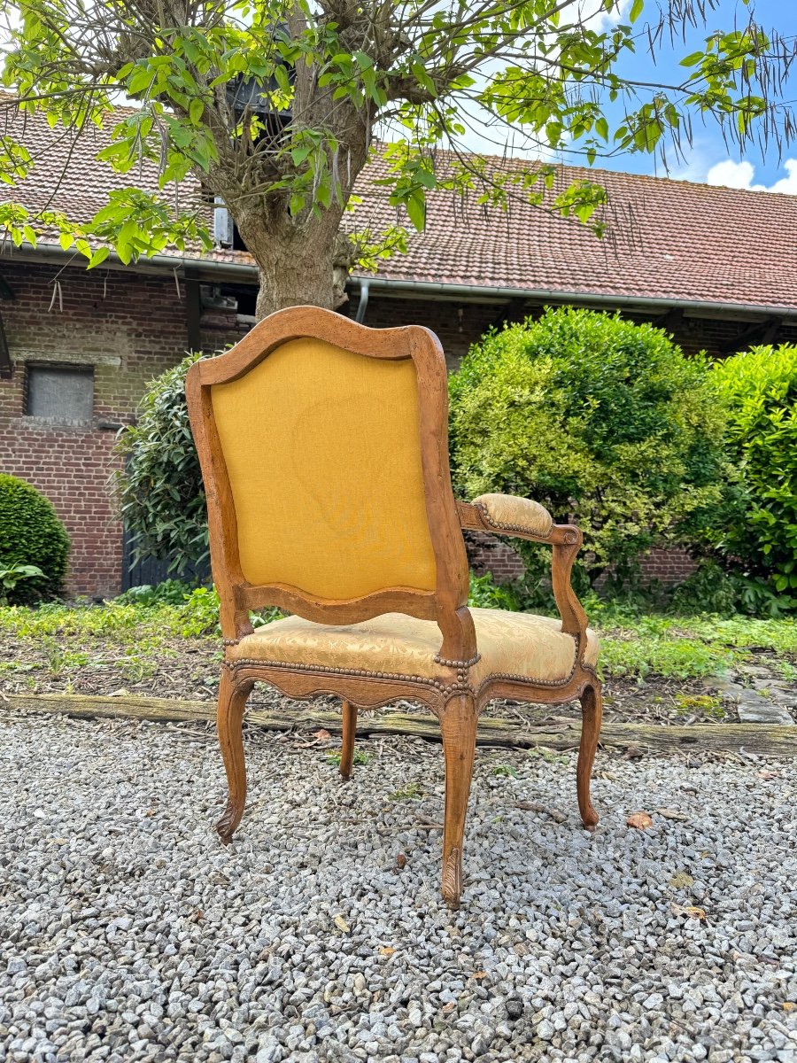 Louis XV Period Walnut Armchair XVIII Eme Century -photo-2