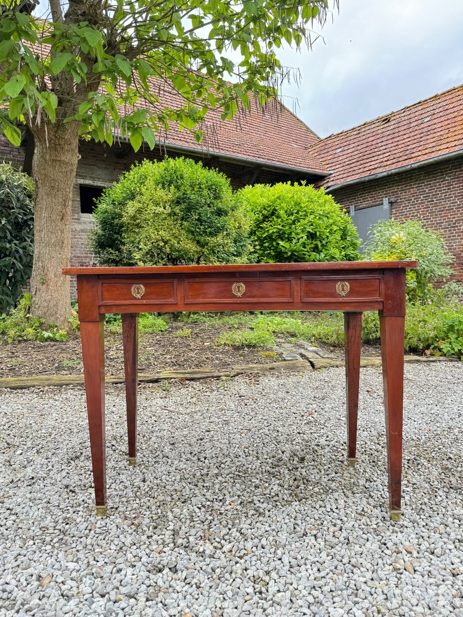 Mahogany Desk Louis XVI XVIII Eme Century -photo-5