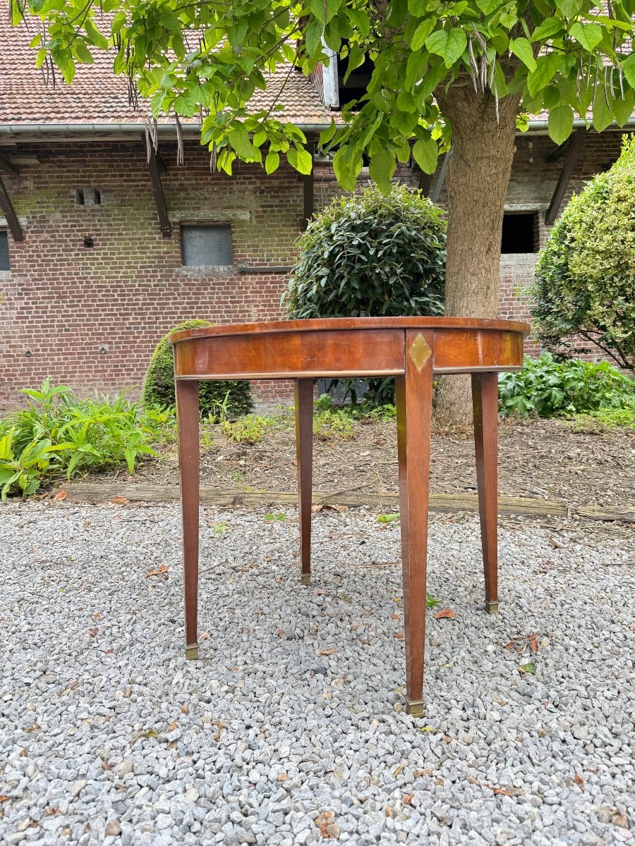 Living Room Table, Mahogany Pedestal Table, Directoire Period, 18th Century -photo-2