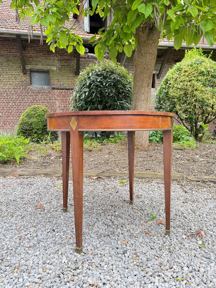 Living Room Table, Mahogany Pedestal Table, Directoire Period, 18th Century -photo-1