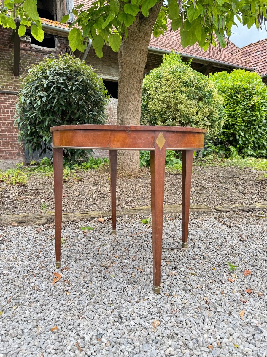 Living Room Table, Mahogany Pedestal Table, Directoire Period, 18th Century -photo-3