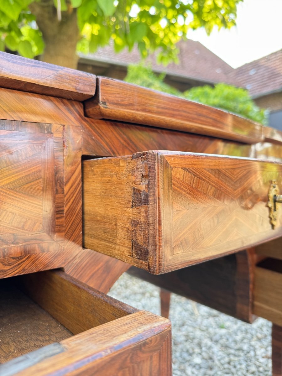 Louis XV Marquetry Dressing Table XVIII Eme Century -photo-3