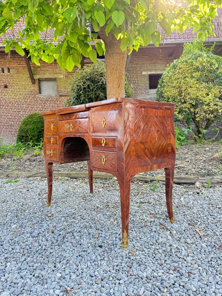 Louis XV Marquetry Dressing Table XVIII Eme Century -photo-5