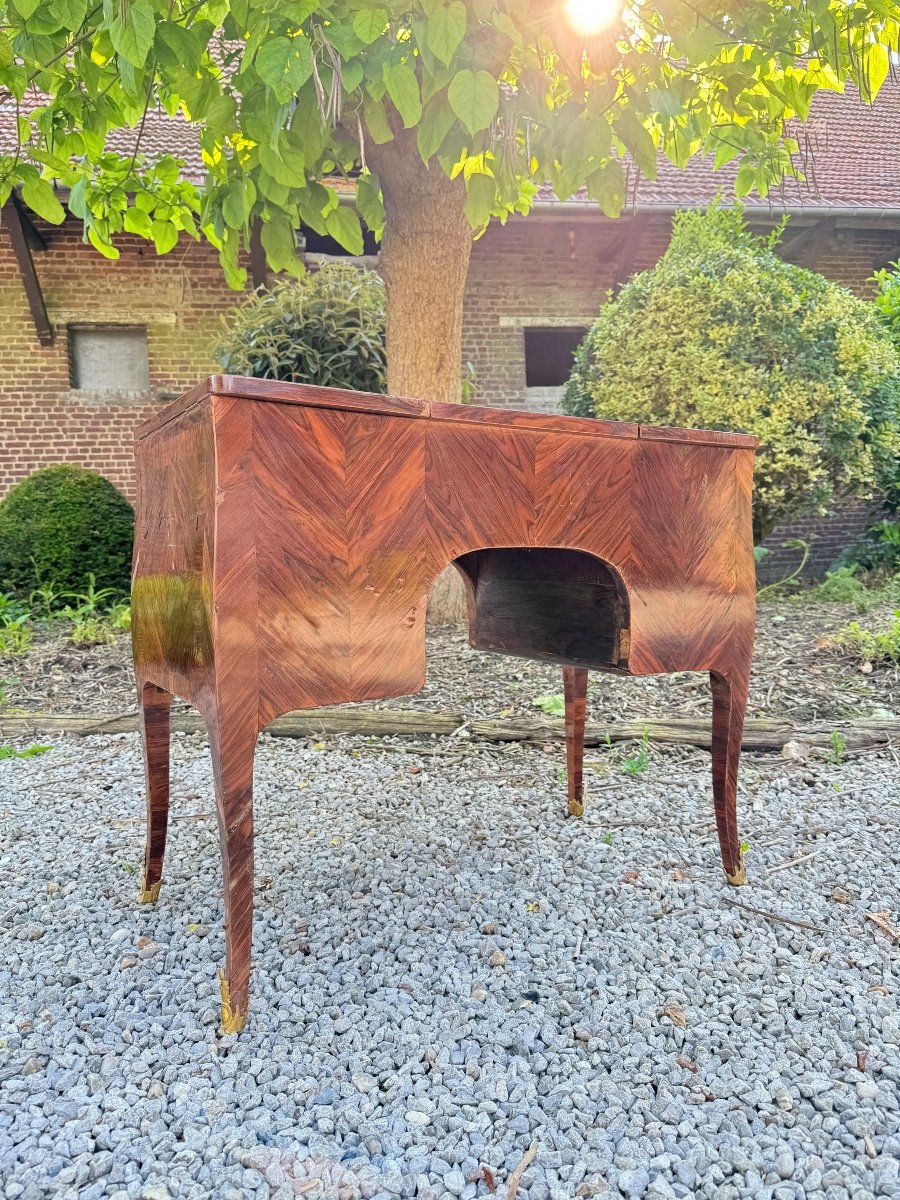 Louis XV Marquetry Dressing Table XVIII Eme Century -photo-7