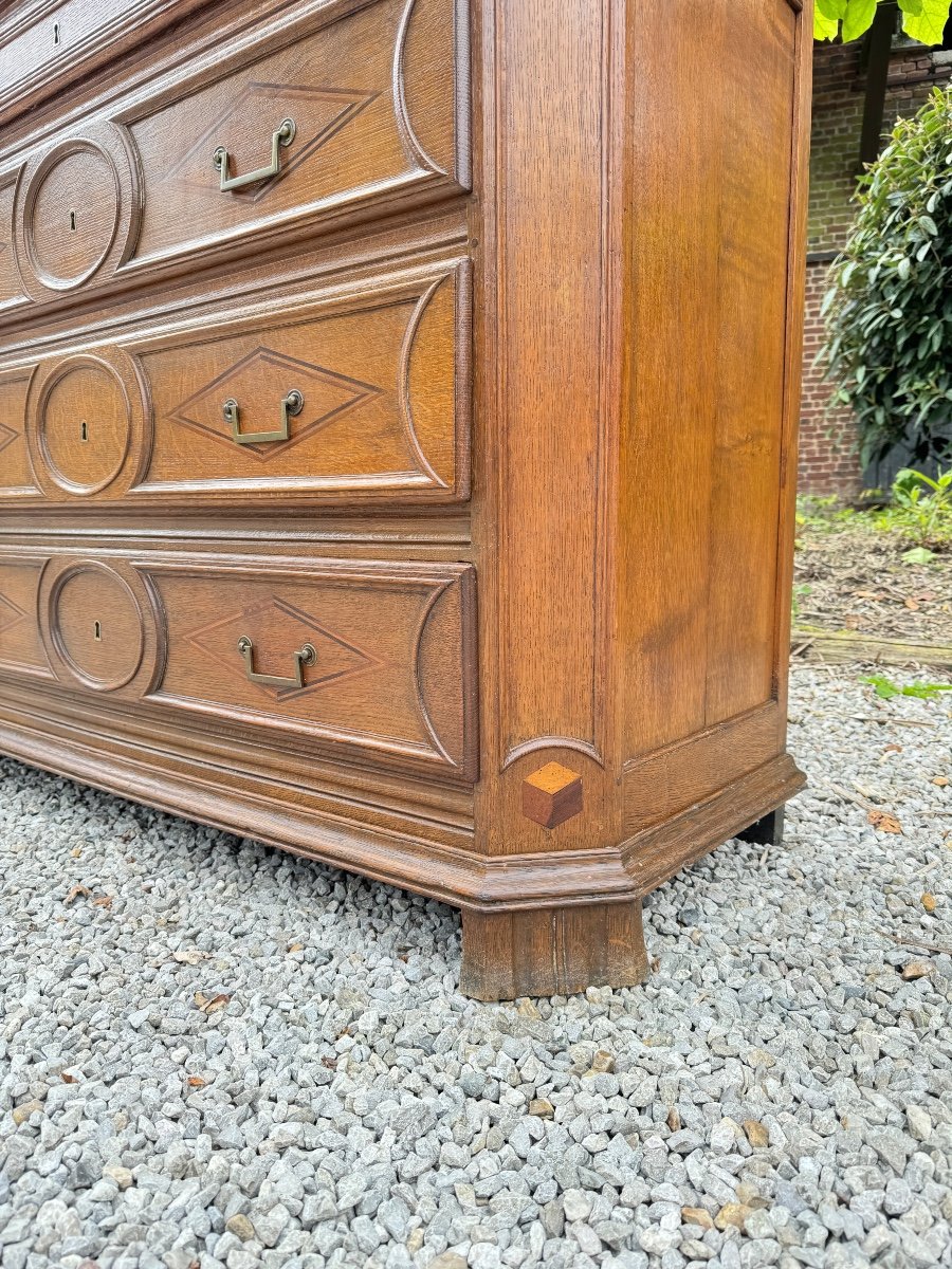 Impressionnante Commode de château Formant Vitrine  D’époque Louis XIV XVIII Eme Siècle -photo-1