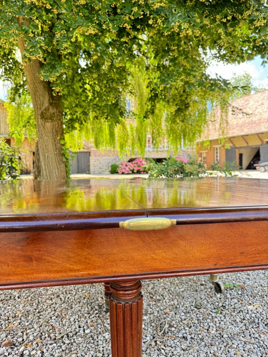 Grande Table De Salle à Manger En Acajou Massif 4,30 Mètre D’époque Louis Philippe -photo-7