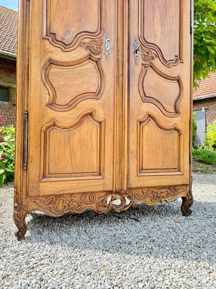 Magnifique Armoire Provençale De Mariage En Noyer Nîmes XVIII Eme Siècle -photo-4