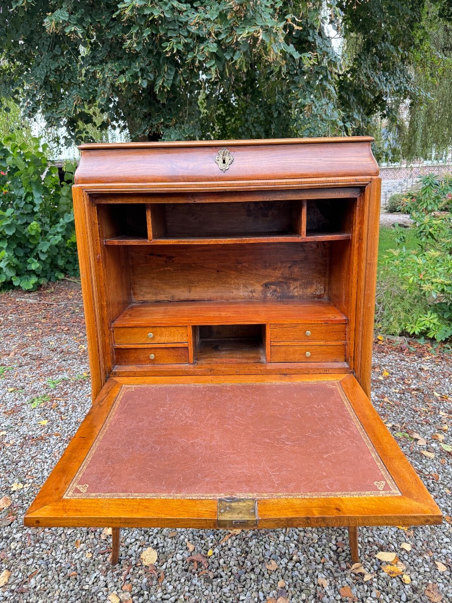 Louis XV Style Walnut Cabinet Secretary-photo-2