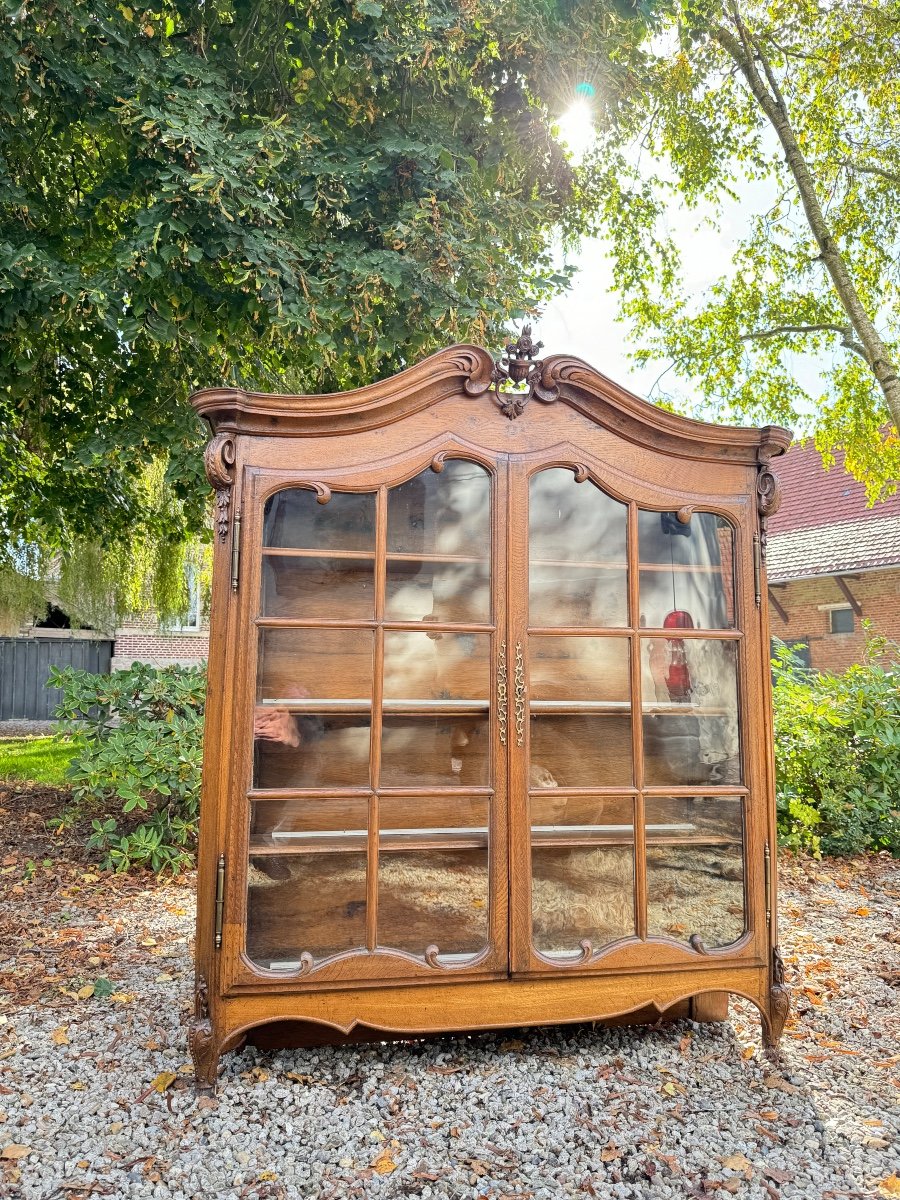 Louis XV Period Oak Display Cabinet, 18th Century -photo-2