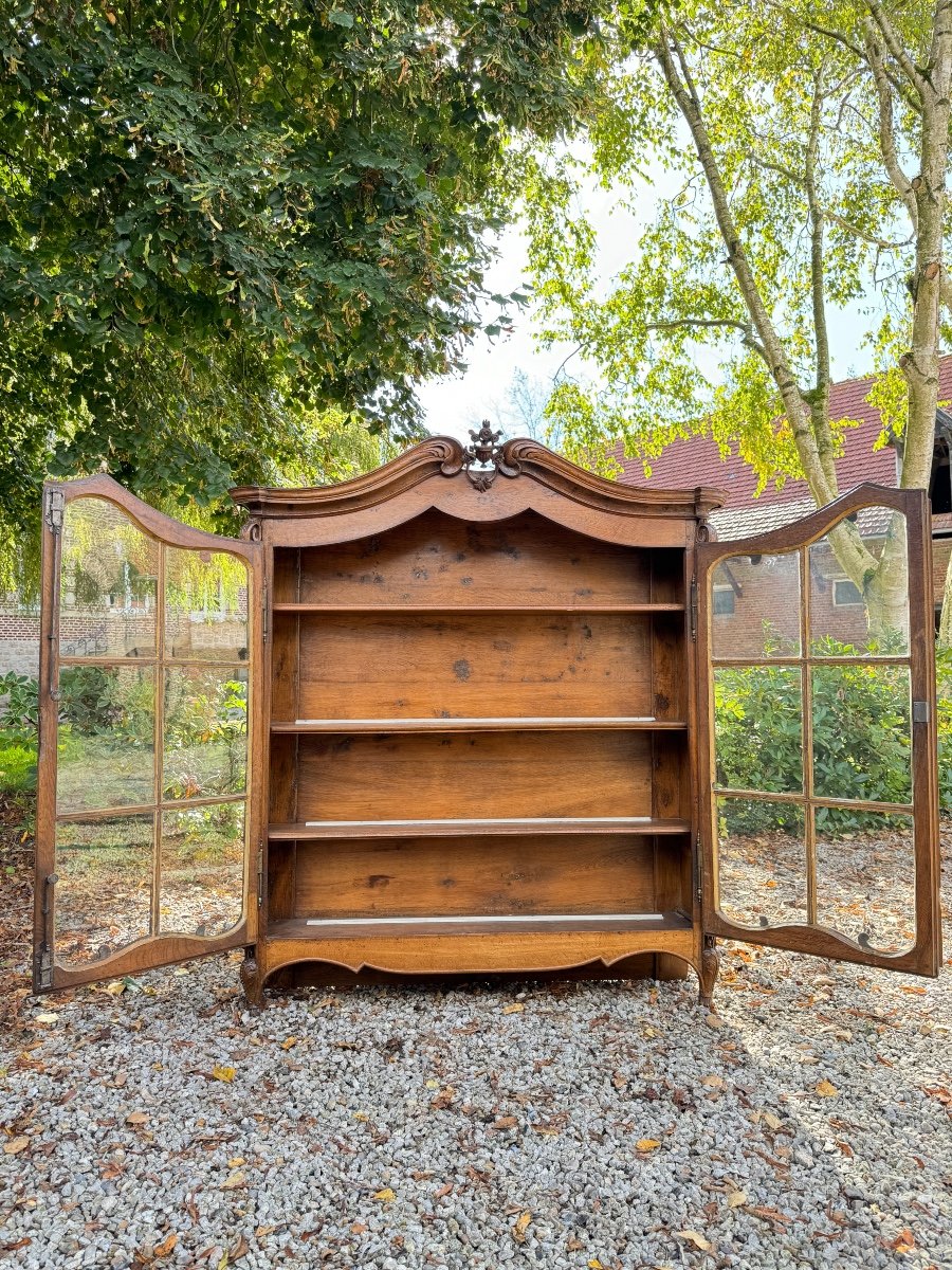 Louis XV Period Oak Display Cabinet, 18th Century -photo-1