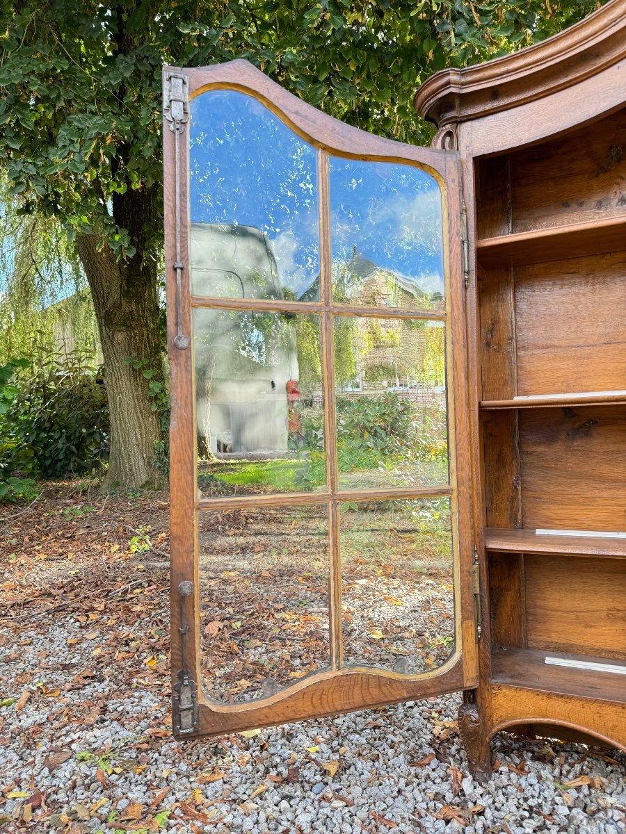 Louis XV Period Oak Display Cabinet, 18th Century -photo-2