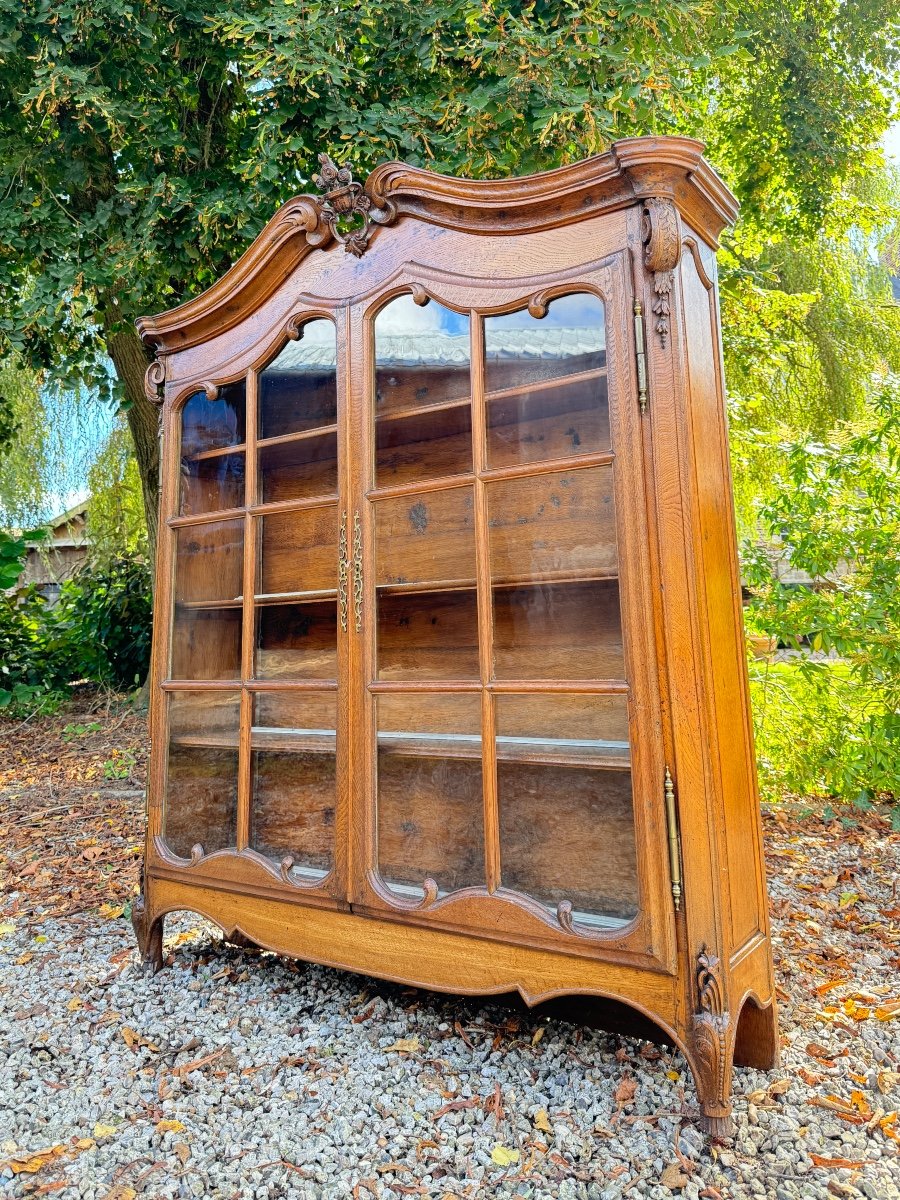 Louis XV Period Oak Display Cabinet, 18th Century -photo-5