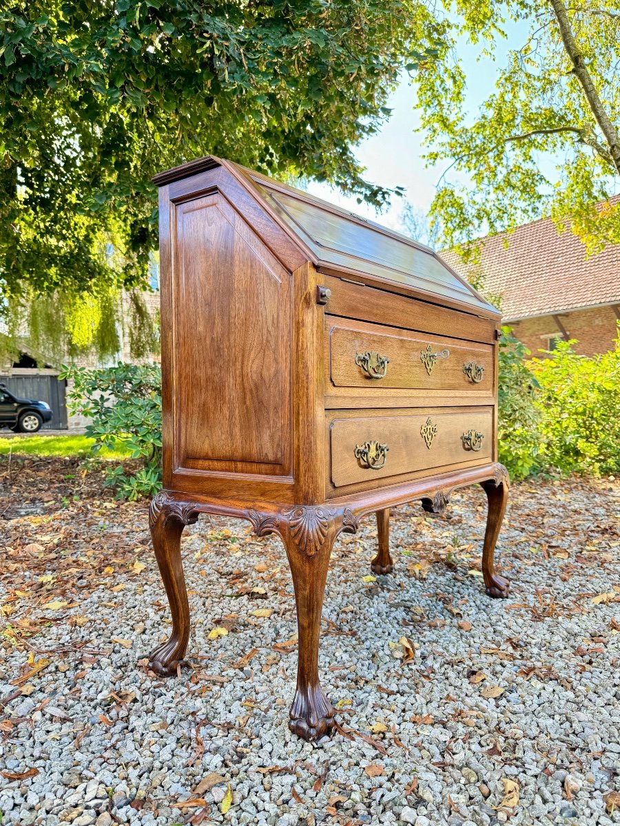 Chippendale Style Mahogany Sloping Desk, Secretary -photo-3