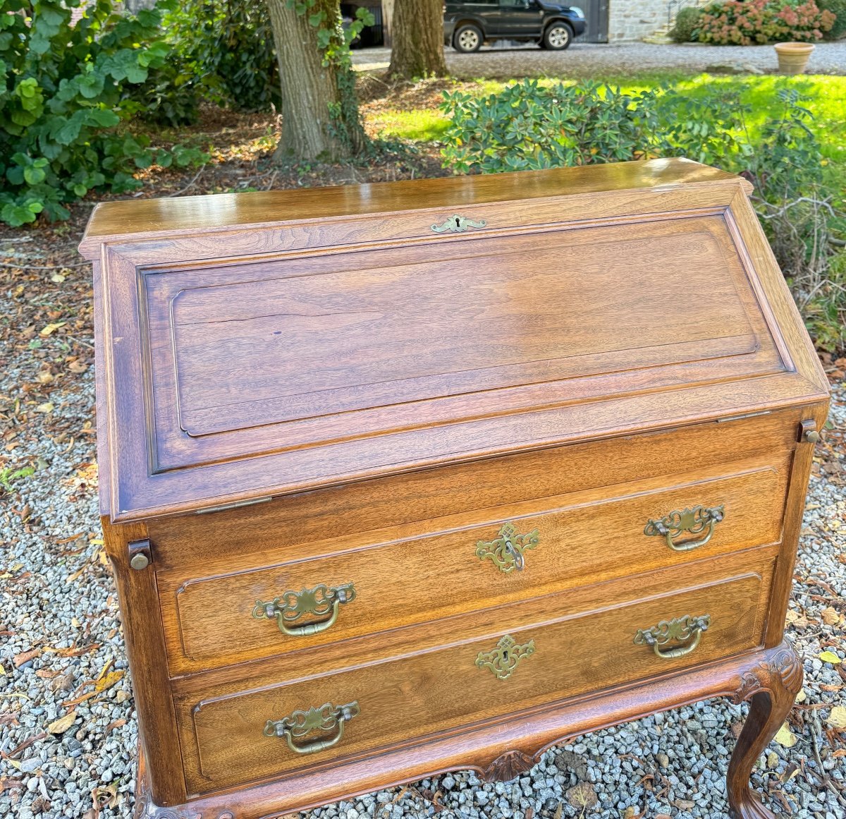 Chippendale Style Mahogany Sloping Desk, Secretary -photo-4