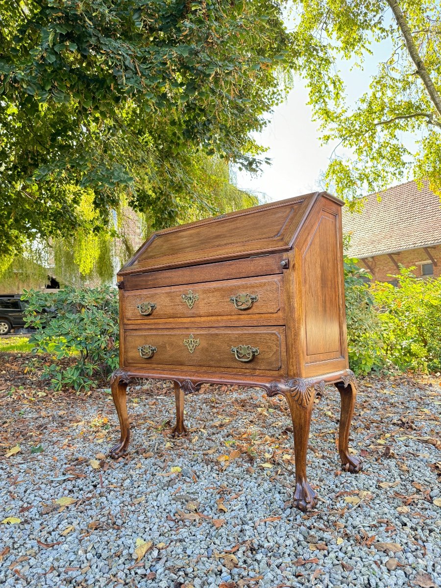 Chippendale Style Mahogany Sloping Desk, Secretary -photo-4