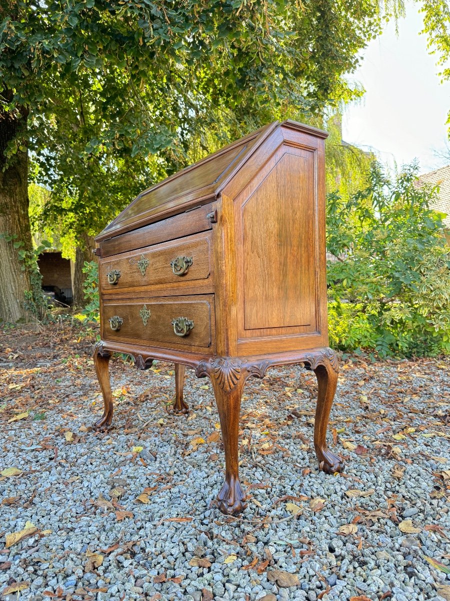 Chippendale Style Mahogany Sloping Desk, Secretary -photo-6