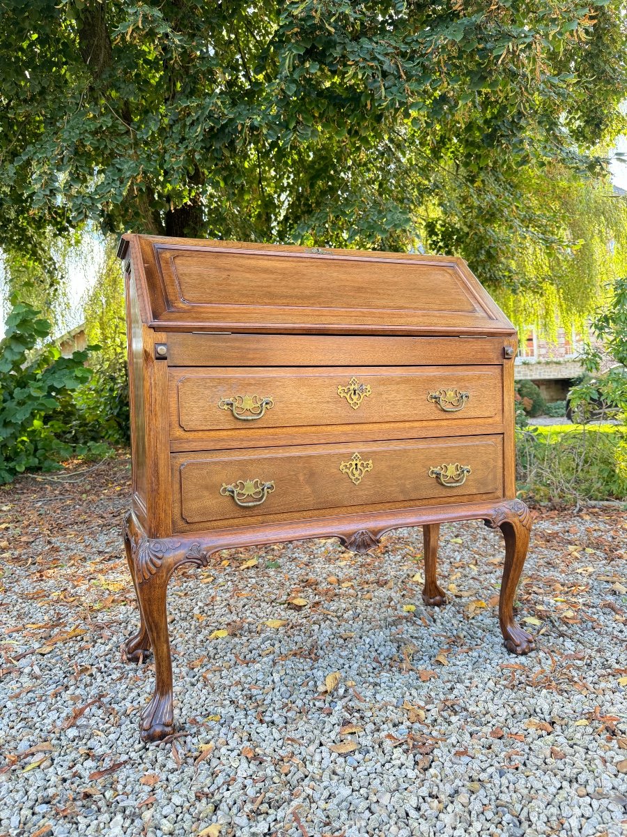 Chippendale Style Mahogany Sloping Desk, Secretary 