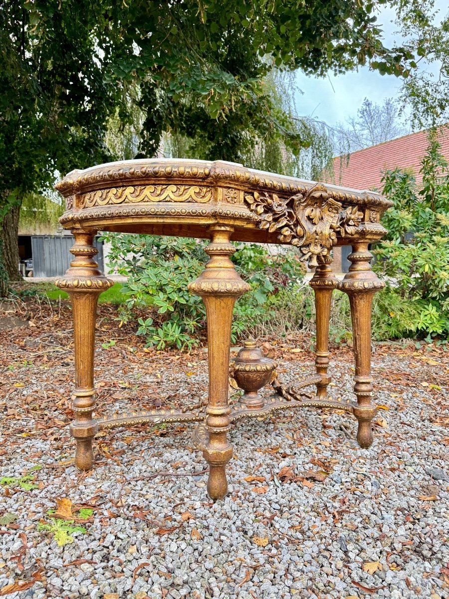 Console En Bois Doré D’époque Napoléon III XIX Eme Siècle -photo-4