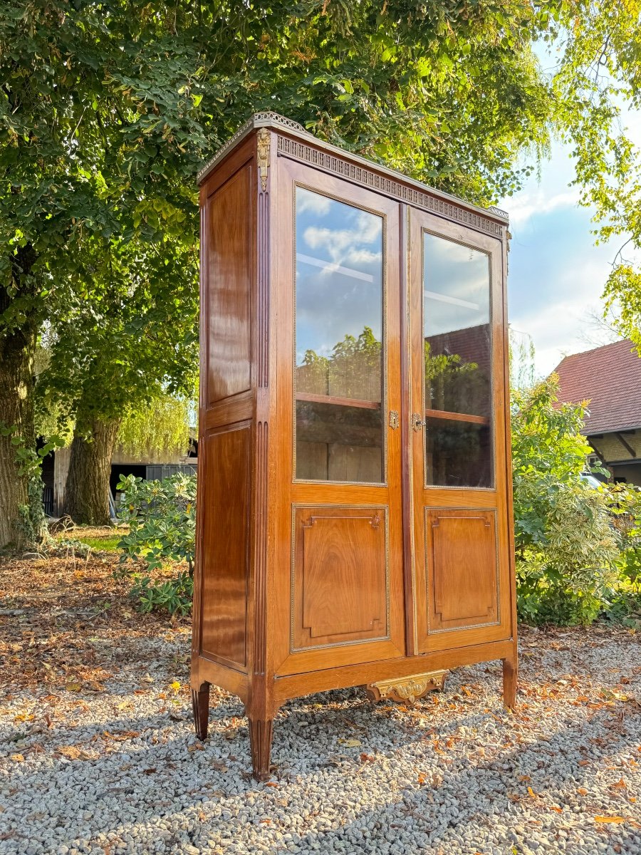 Bibliothèque, Vitrine En Acajou D’époque Louis XVI XVIII Eme Siècle -photo-4