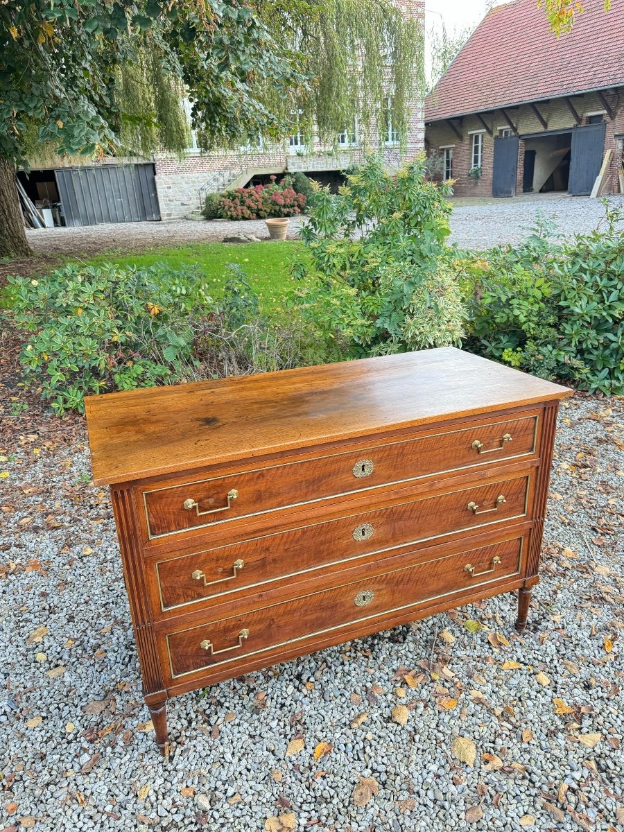 Chest Of Drawers, In Mahogany, Louis XVI Period, 18th Century -photo-2