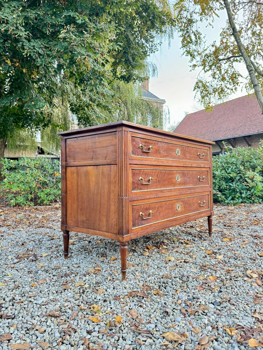 Chest Of Drawers, In Mahogany, Louis XVI Period, 18th Century -photo-1