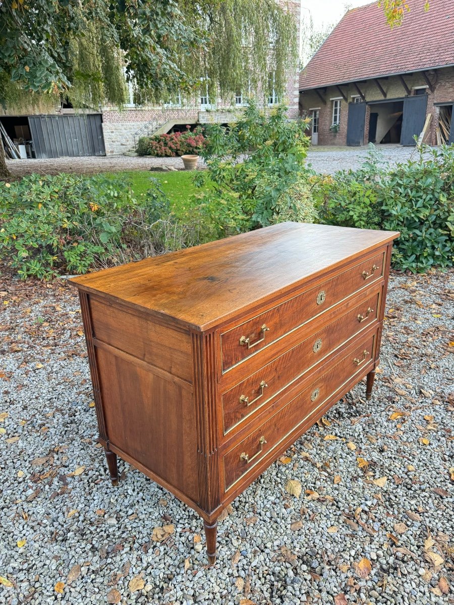 Chest Of Drawers, In Mahogany, Louis XVI Period, 18th Century -photo-2