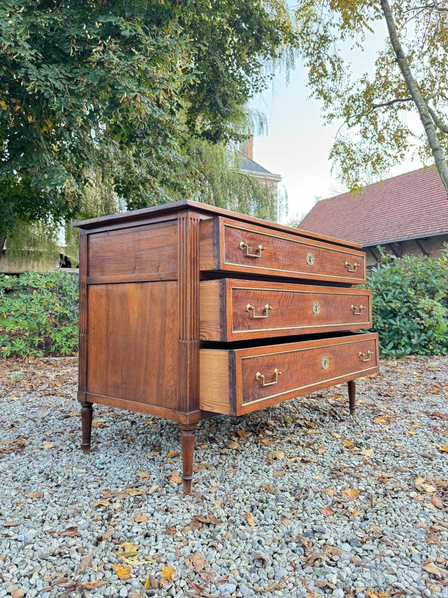 Chest Of Drawers, In Mahogany, Louis XVI Period, 18th Century -photo-4