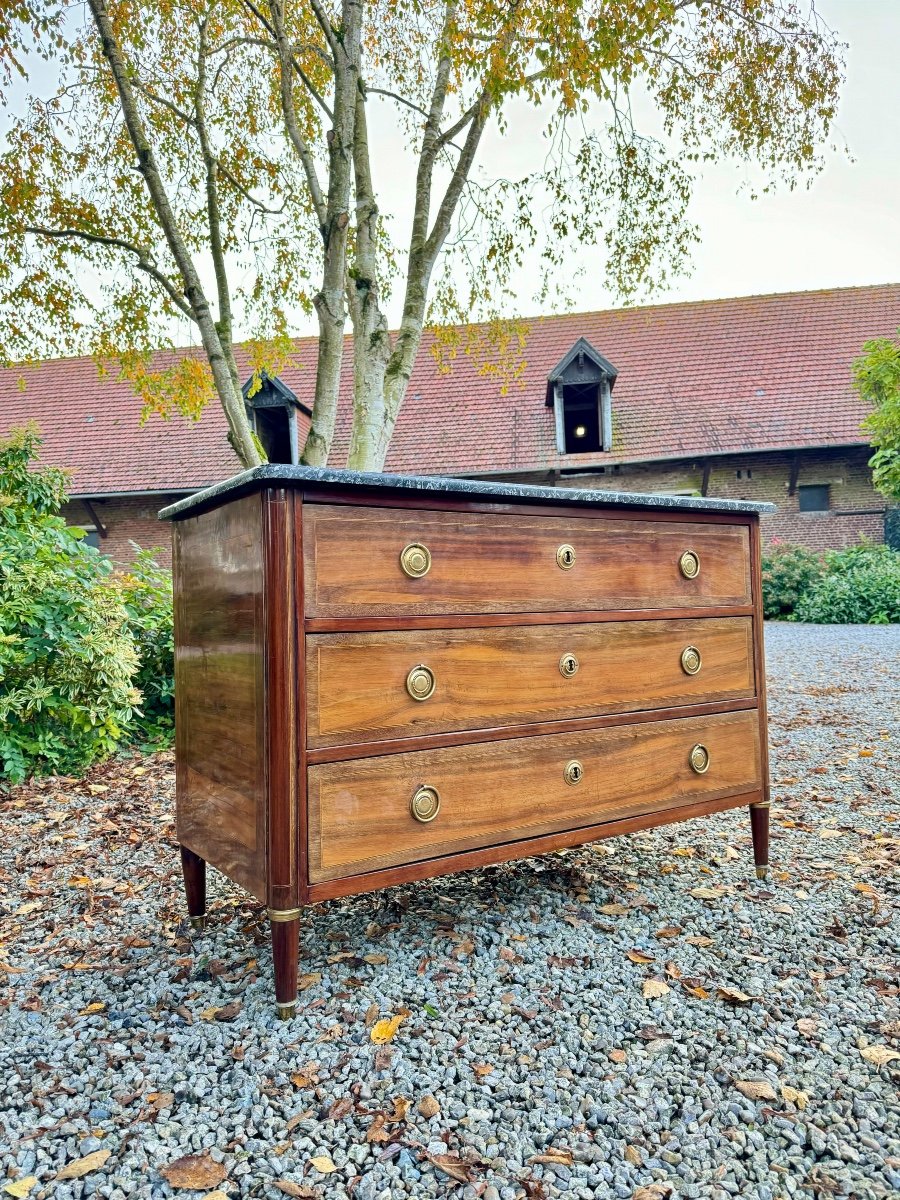 Commode En Marqueterie D’époque Louis XVI XVIII Eme Siècle -photo-2