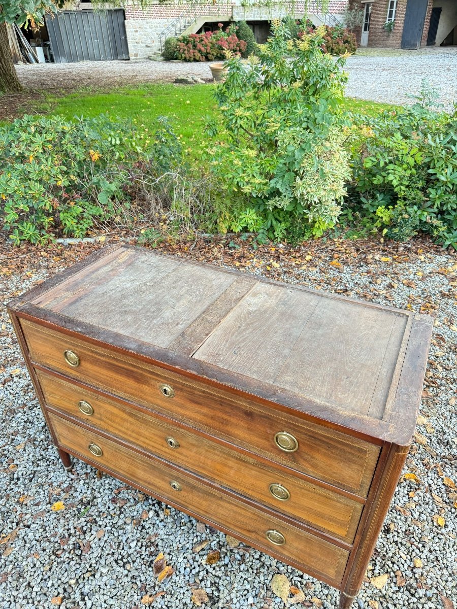 Commode En Marqueterie D’époque Louis XVI XVIII Eme Siècle -photo-4